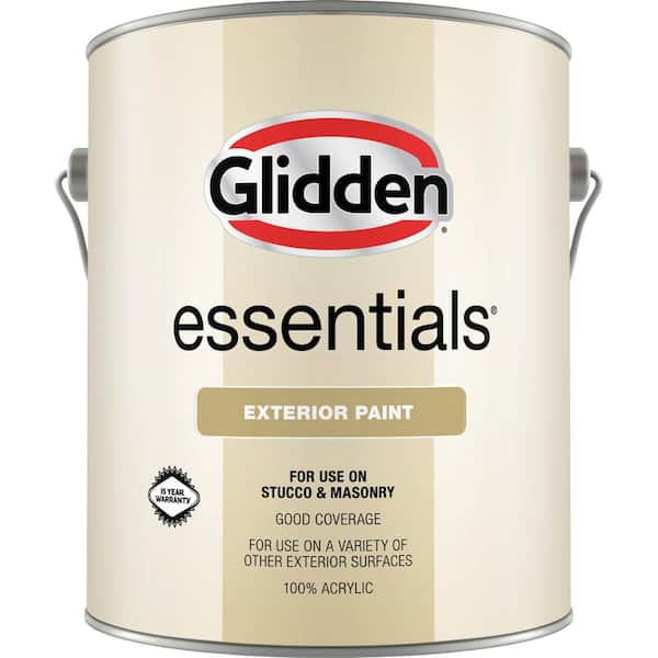 Glidden Essentials 5 gal. PPG1113-7 Olive Green Flat/Matte Exterior Paint  PPG1113-7EX-05F - The Home Depot