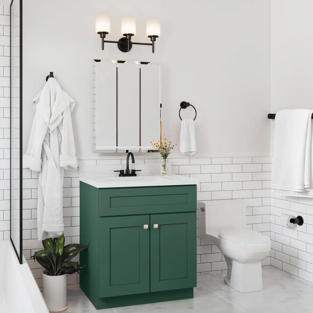 Hunter Green 30-inch Freestanding Wood Vanity Cabinet