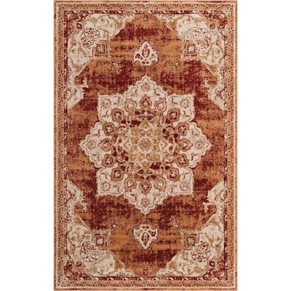 Unique Loom Utopia Helios Rust Red 5' 0 x 8' 0 Area Rug