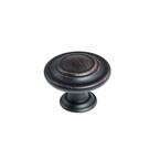 Everbilt 1.3 in. Oil Rubbed Bronze Traditional Top Ring Cabinet Knob ...