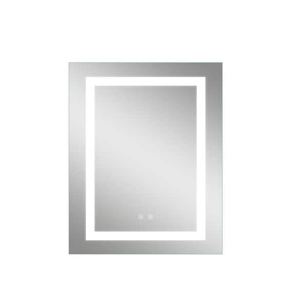 24.01 in. W x 30 in. H Rectangular Recessed/Surface Mount Left LED Medicine Cabinet, Mirror Defogger,Dimmer,Outlets,USB