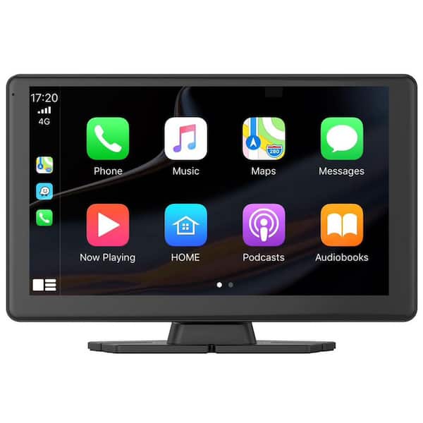 5K Dash Cam Wireless CarPlay Screen 9 in Portable Car Stereo with 1080p Backup Camera Bluetooth GPS Voice Control