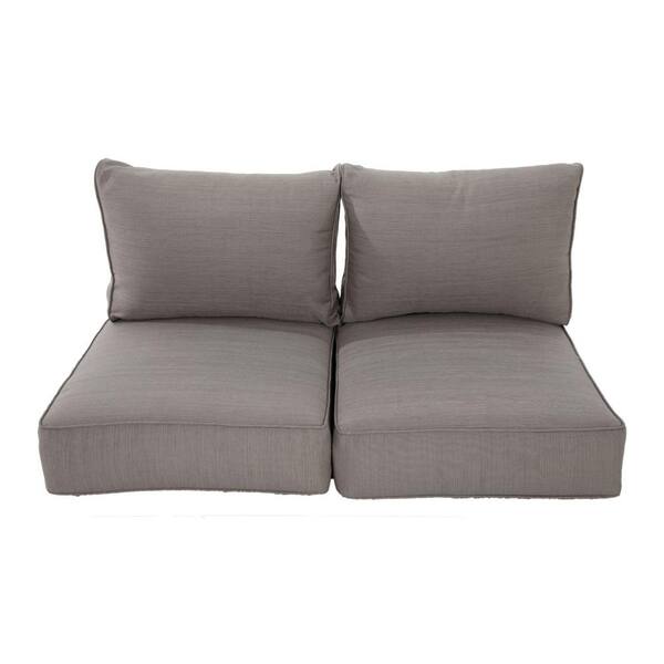 Unbranded Naples Grey Replacement Outdoor Loveseat Cushion