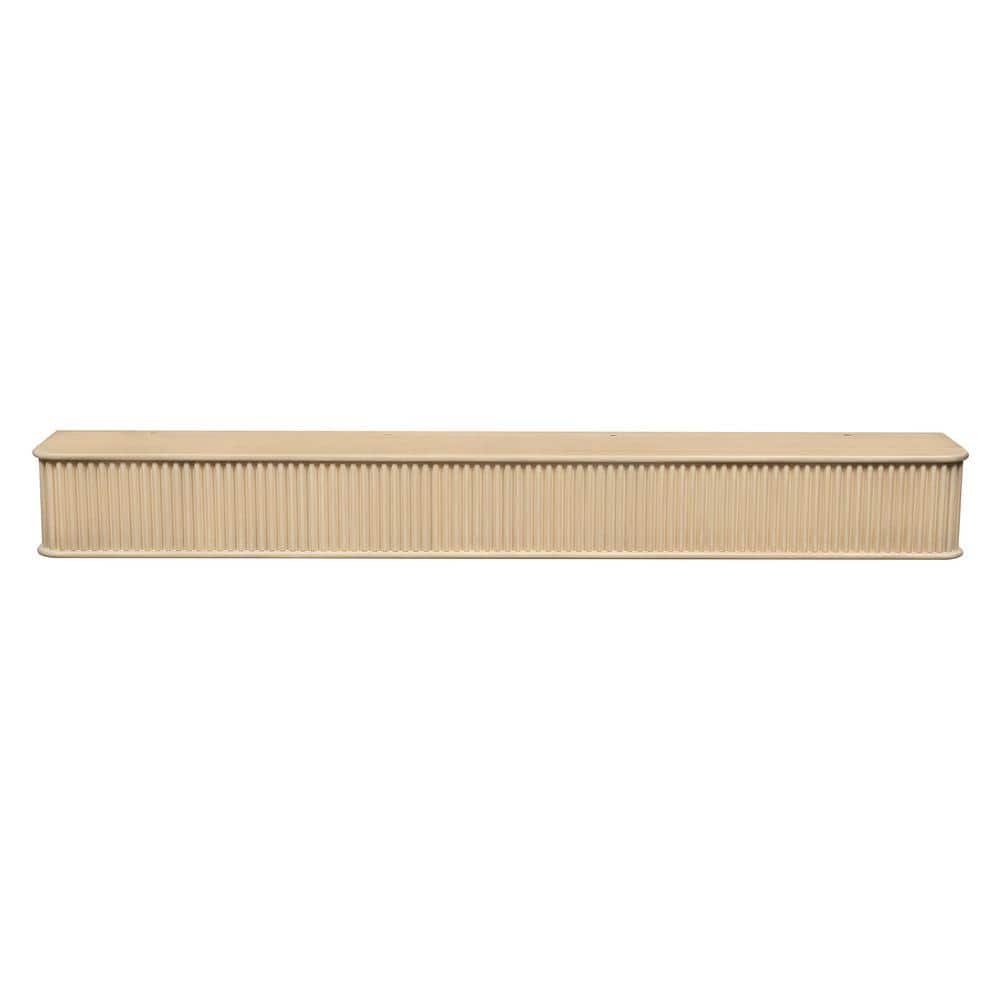 Collction S Dogberry Collections Fluted 72 in. Natural Cap-Shelf Mantel m ...