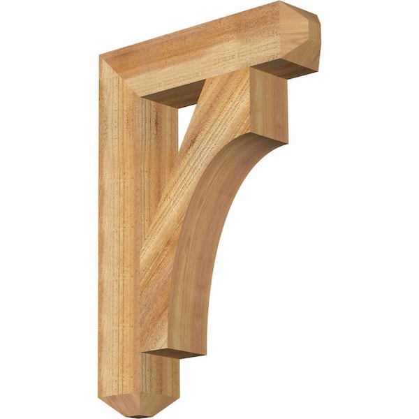 Ekena Millwork 4 in. x 26 in. x 18 in. Western Red Cedar Westlake Craftsman Rough Sawn Bracket