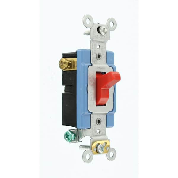 15 Amp Industrial Grade Heavy Duty 3-Way Toggle Switch, Red 1203-2R