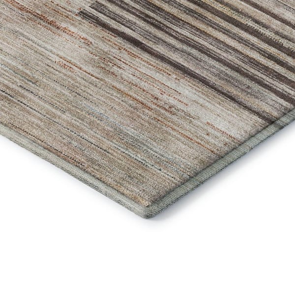 Mayfield Premium Machine Washable Abstract AMF2149 Taupe 10 ft. x 14 ft. Area Rug