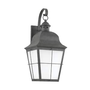 Chatham 1-Light Oxidized Bronze Outdoor 21 in. Wall Lantern Sconce