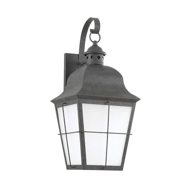 Generation Lighting Chatham 1-Light Oxidized Bronze Outdoor 21 in. Wall Lantern Sconce