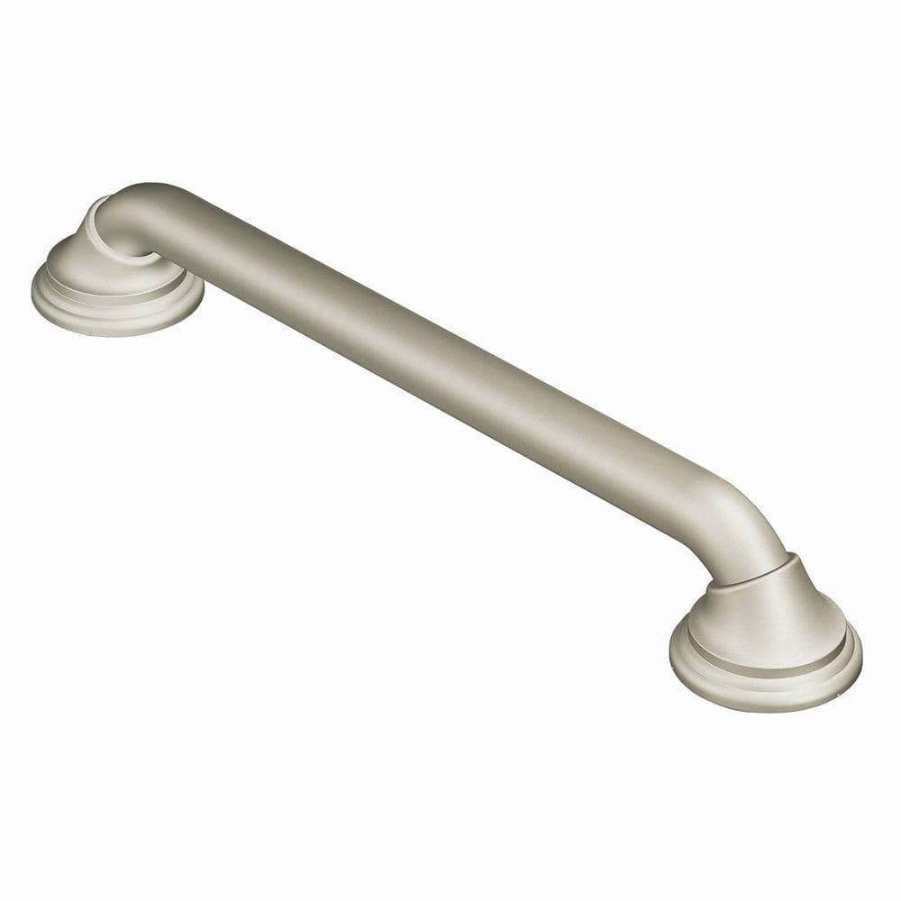 Moen Home Care 36 In X 1 1 4 In Concealed Screw Grab Bar With Securemount And Curl Grip In Brushed Nickel R8736d3gbn The Home Depot