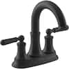 KOHLER Capilano 4 in. Centerset 2-Handle Bathroom Faucet in Matte Black ...