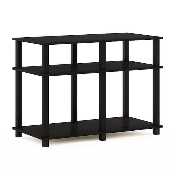 Furinno Romain Turn-N-Tube 31.5 in.Espresso/Black TV Stand Fits TV's up to 40 in.