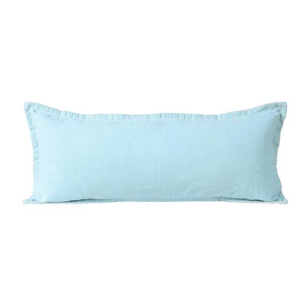 light blue lumbar pillow