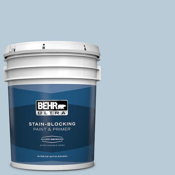 BEHR ULTRA 5 gal. #PPU14-15 Denim Light Extra Durable Satin Enamel Interior Paint & Primer