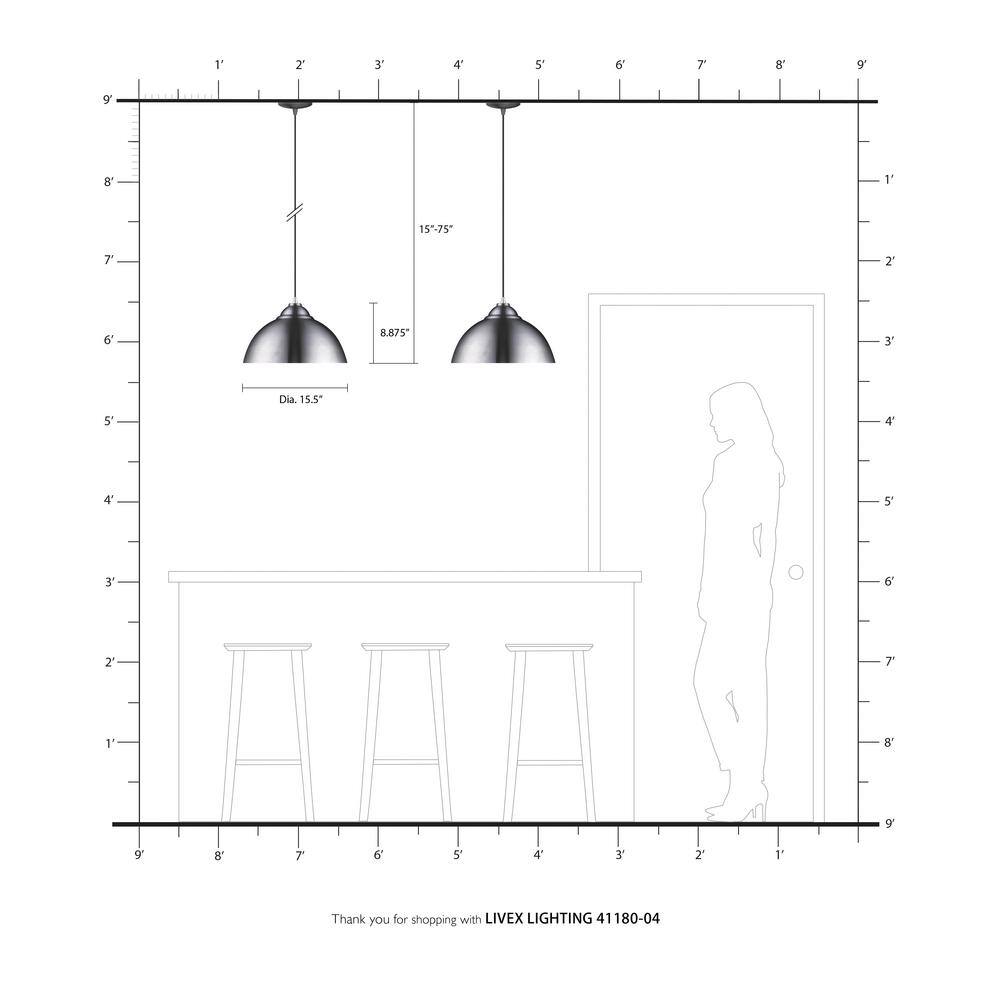 Mini Industrial Chic Black and Gold Pendant Light