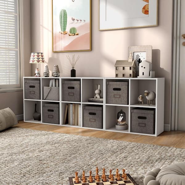 Furniture of America Quincy 23.7 in. Tall Stackable Greige