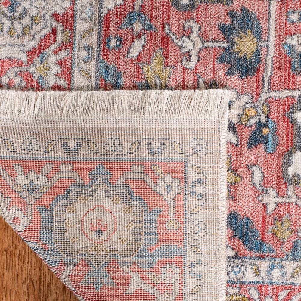Red and Ivory Hand-Knotted Synthetic Persian Rug, 8' x 10'