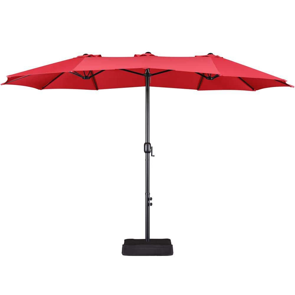 13 ft. Twin Patio Parasol Triple-size 156 in. W Outdoor Umbrella with Base Stand Market XL Crank Operating Umbrella price history on PriceWatchPro