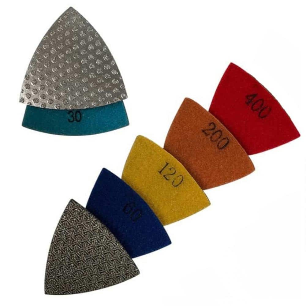 EDiamondTools 3 in. Concrete or Granite Oscillating Triangular Grinding