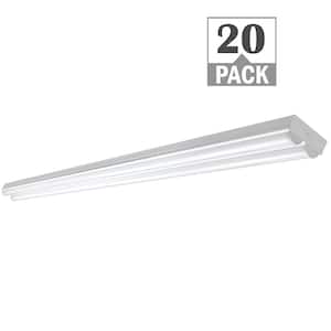 8 ft. 9000 Lumens Linear White LED Garage Shop Light 120V Hardwire 4000K Bright White Row Mount Option (20-Pack)