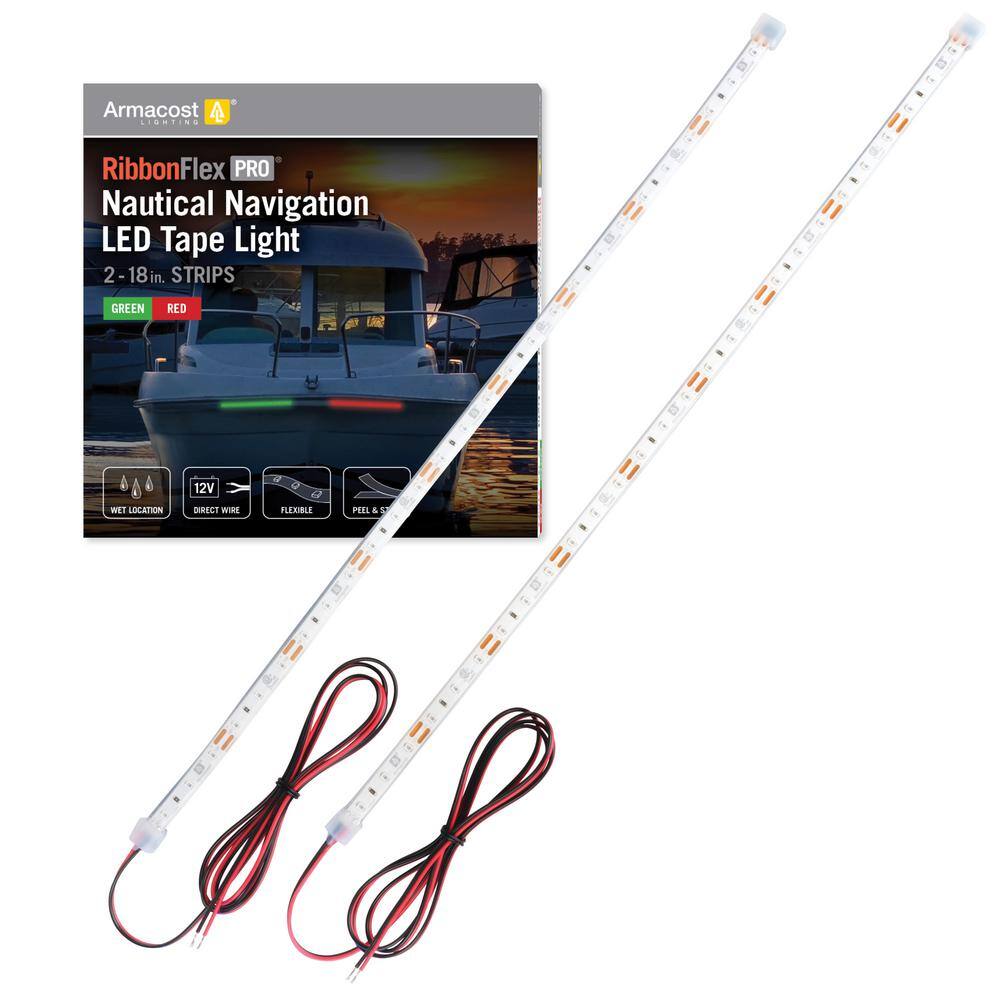 Armacost Lighting RibbonFlex Pro 18 in. Red Green Waterproof IP67 LED Tape  Light 60 LEDs/m 632470 - The Home Depot