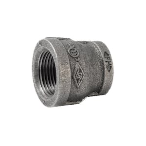 1 in. x 3/4 in. Black Malleable Iron FPT x FPT Reducing Coupling Fitting