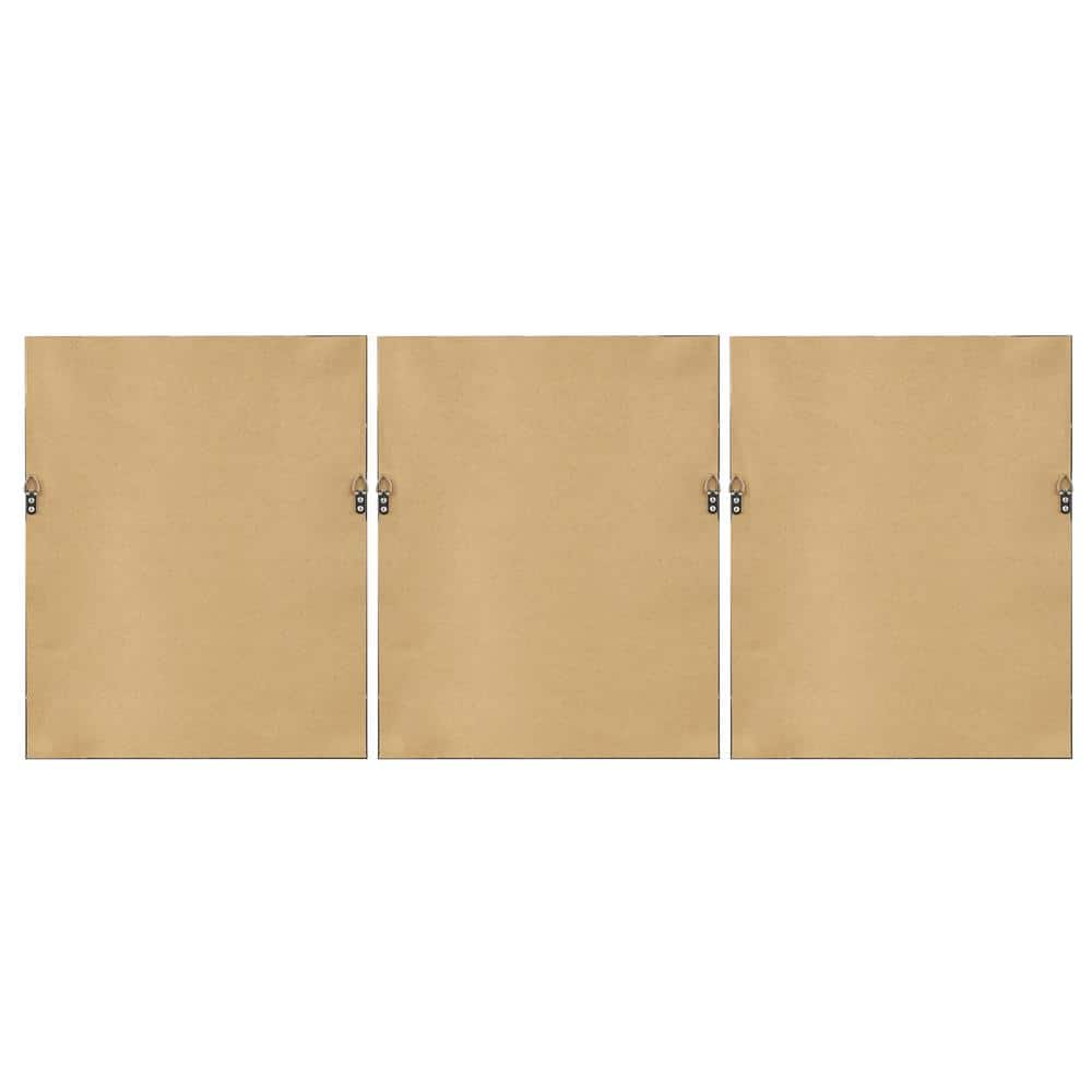 Cosmic Curl Black and Taupe Framed Canvas Wall Art Set