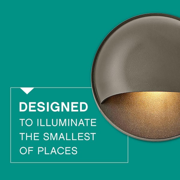 HINKLEY - Hinkley Landscape Lighting Nuvi Round 12v Integrated LED Deck Sconce, Bronze