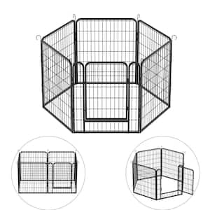 40 in. H x 27.7 in. W Foldable Heavy-Duty Metal Exercise Pens Indoor and Outdoor Pet Fence Playpen Kit (6-Pieces)