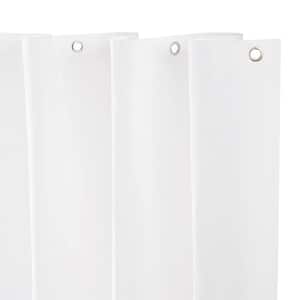 70 in. W x 72 in. H Medium Weight PEVA Shower Curtain Liner in White