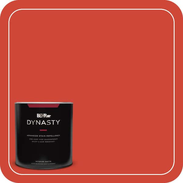 BEHR DYNASTY 1 qt. #180B-7 Chili Pepper Matte Interior Stain-Blocking Paint and Primer