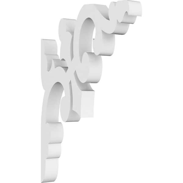 Ekena Millwork 5/8 in. W x 6 in. H x 4 in. D PVC Milton Bracket
