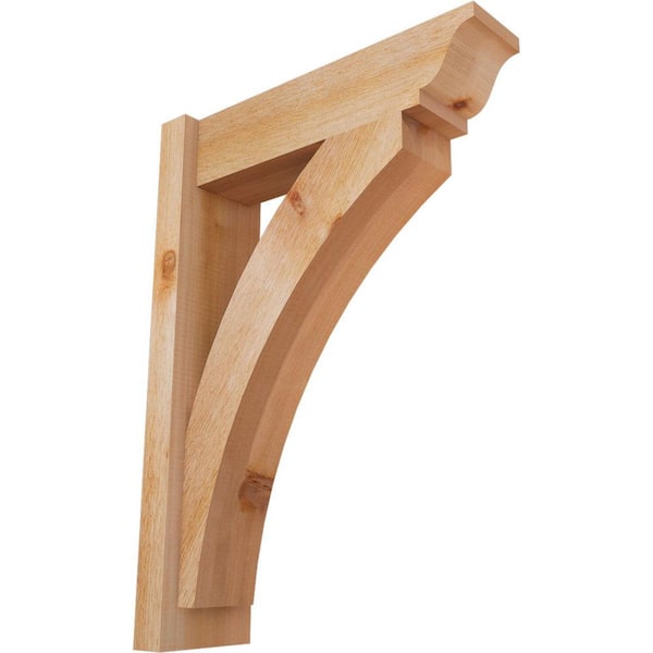 Ekena Millwork 6 in. x 28 in. x 20 in. Western Red Cedar Thorton Traditional Rough Sawn Outlooker