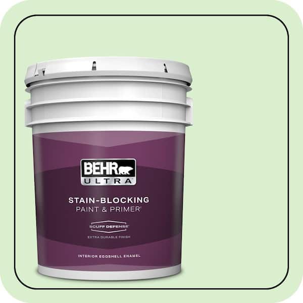 BEHR ULTRA 5 gal. #430A-2 Seafoam Spray Extra Durable Eggshell Enamel Interior Paint & Primer