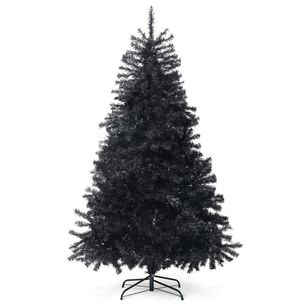 6 ft. Black Unlit Pre-Hinged Spruce Artificial Christmas Tree with 1000-Branch Tips and Foldable Stand price history on PriceWatchPro