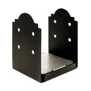 Outdoor Accents Mission Collection ZMAX, Black Powder-Coated Post Base for 10x10 Actual Rough Lumber