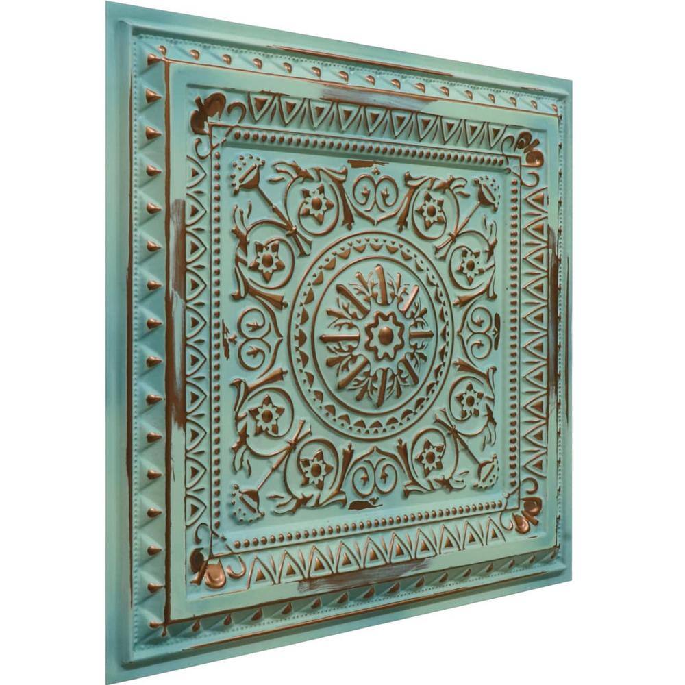 La Scala Natural Patina 2x2 PVC Faux Tin Ceiling Tile