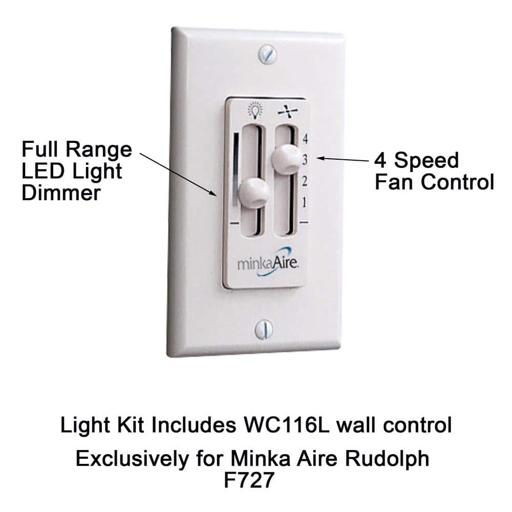 Coal Black LED Ceiling Fan Light Kit with Etched Glass