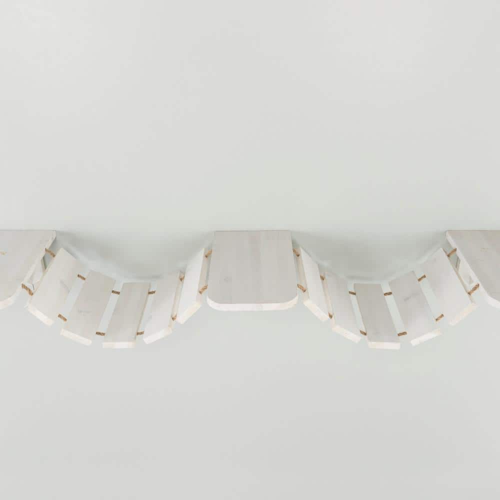 White Wall Mounted Cat Bridge with Sisal Steps