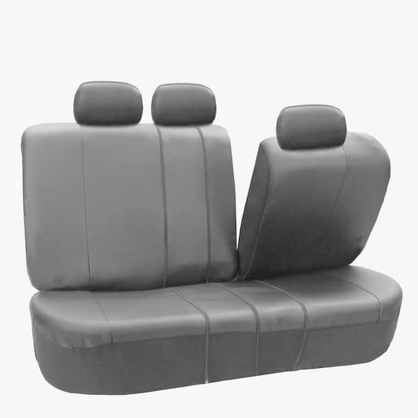 FH Group Ultra-Comfort Leatherette 47 in. x 23 in. x 1 in. Seat Cushions -  Front Set DMPU205102SOLIDBLACK - The Home Depot