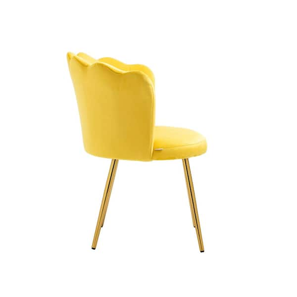 mustard shell chair