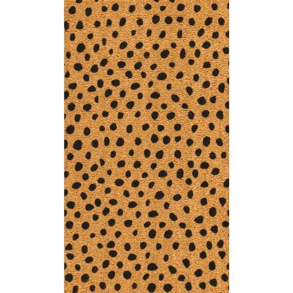 Peater Classic Casual Commerical Natural Coir Natural/Black Dot 2 ft. x 3 ft. Indoor/Outdoor Mat