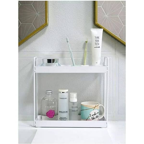 Dyiom Under Sink Organizer, 2-Tier Bathroom Cabinet Organizer, (White)  Pantry Organizers B0B9S6BN38 - The Home Depot