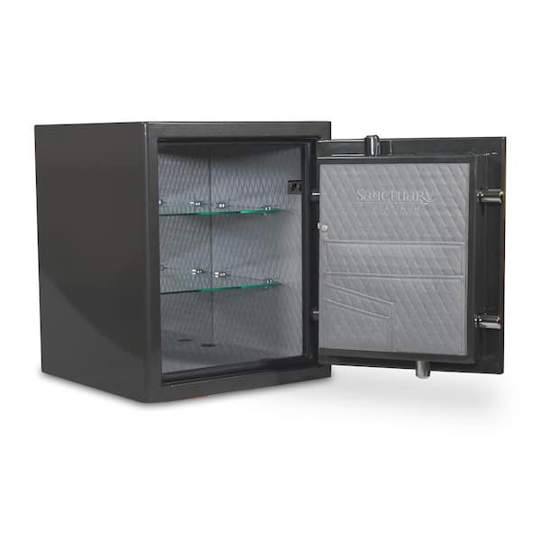 Platinum 3.32 cu. ft. Fireproof/Waterproof Home and Office Safe w/ Biometric Lock, Dark Gray Metallic Finish