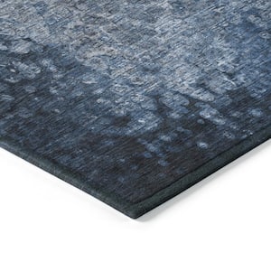 Chantille ACN565 Blue 1 ft. 8 in. x 2 ft. 6 in. Machine Washable Indoor/Outdoor Geometric Area Rug