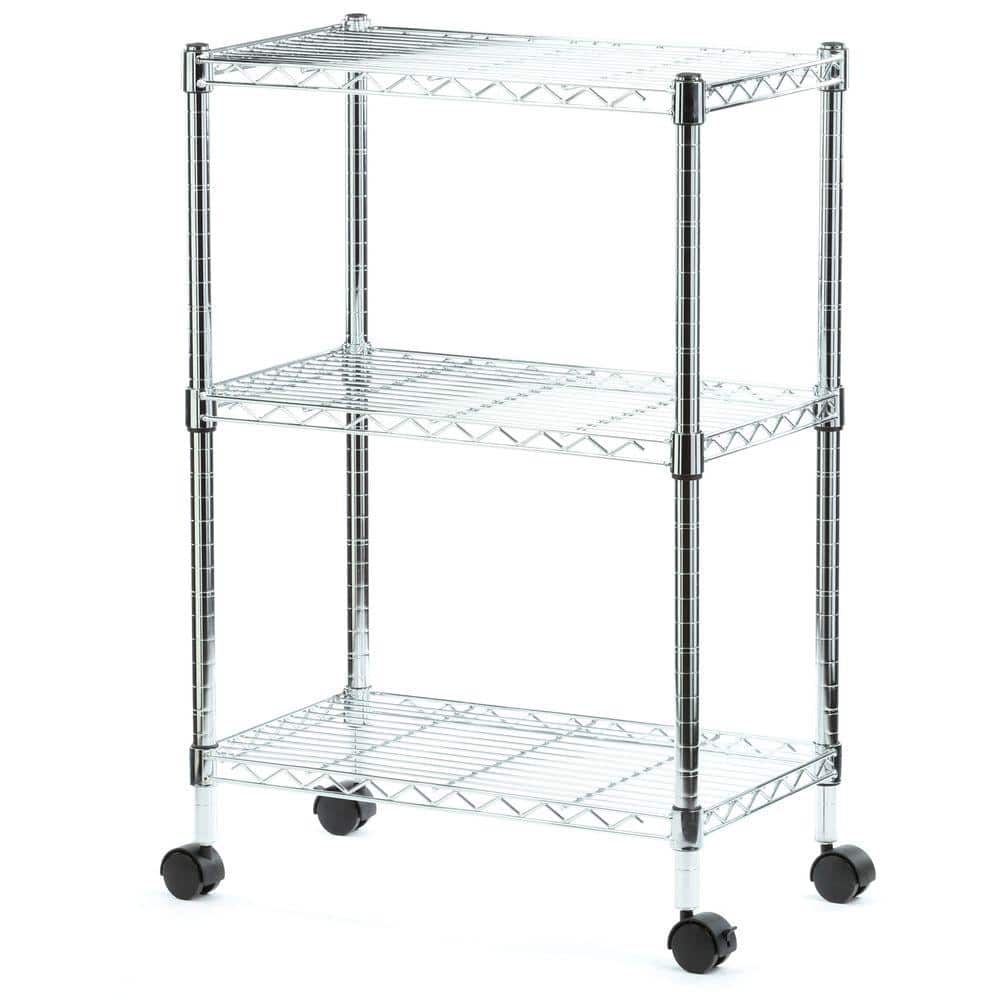 3 Tier Wire Shelving Chrome - Brightroom™