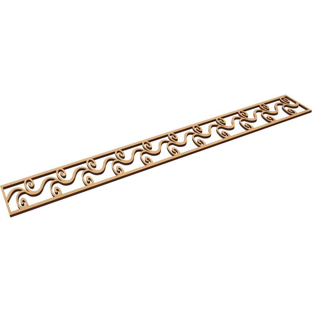 Tilden 46.5" Unfinished MDF Fretwork Crown Moulding