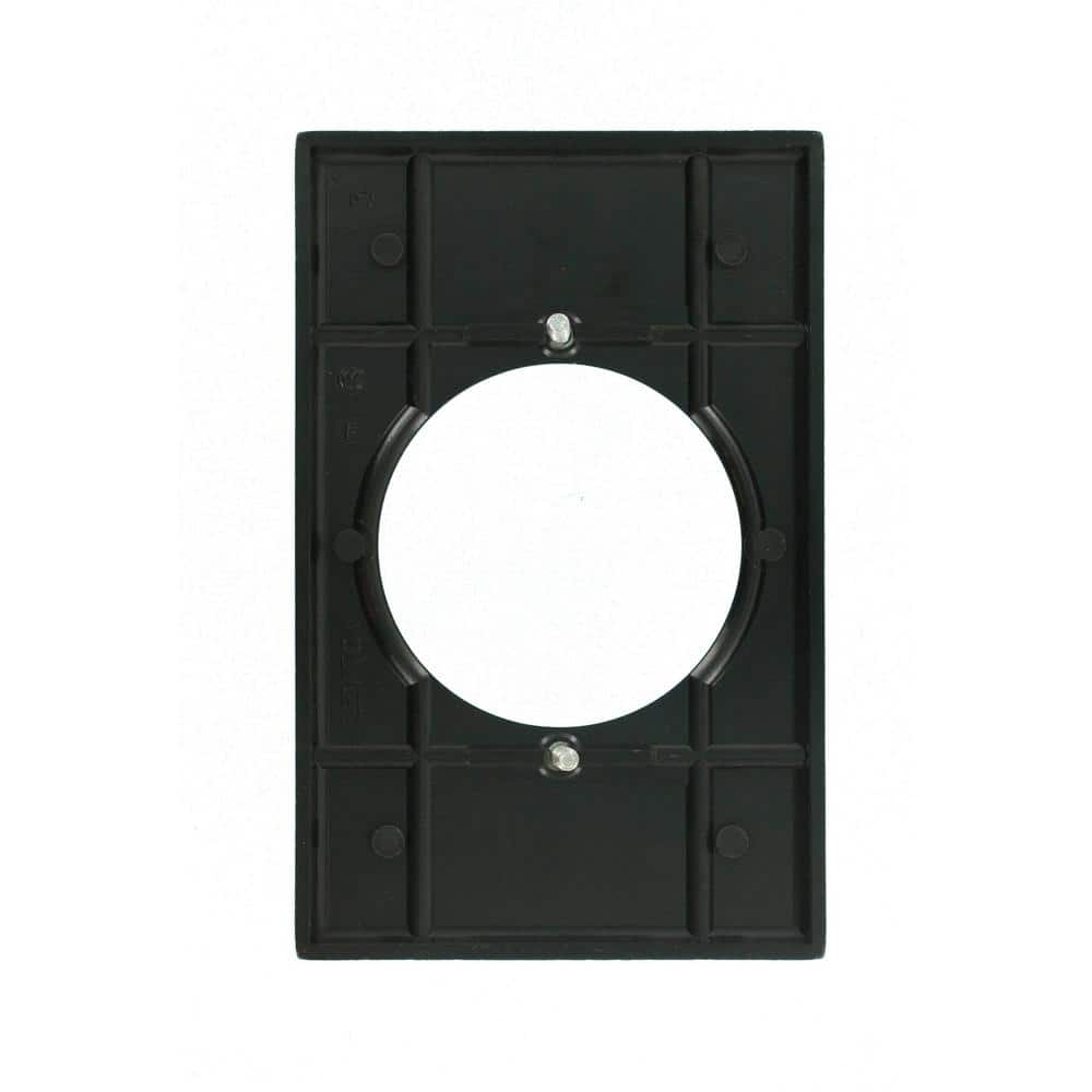 Black Thermoset 1-Gang Midway Size Wallplate