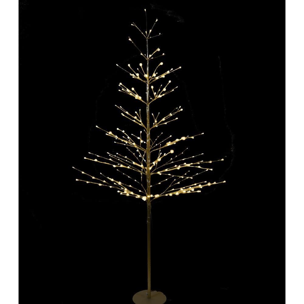 Lightshare 7 ft. Pre-Lit LED Northern Lights Starlit Tree with Golden ...