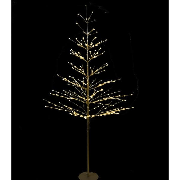 Lightshare 7 ft. Pre-Lit LED Northern Lights Starlit Tree with Golden and 308-Lights